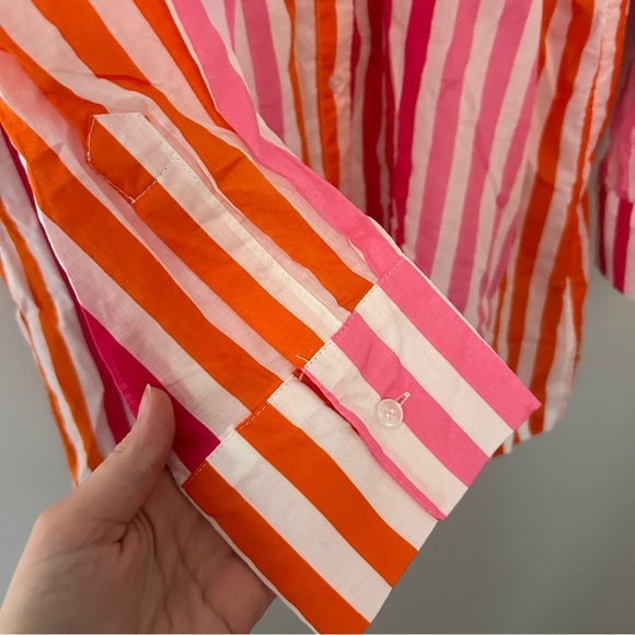 NWOT Beach Riot Alexa Button Down Top in Sunset Stripes - Picture 7 of 7